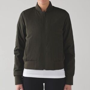 Lululemon Black Non-Stop Reversible Bomber Jacket Size 2